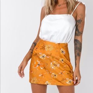 Princess Polly Nocturne Orange Mini Skirt